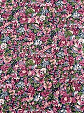 VTG Hoffman Fabrics Pink Green Floral Quilting Cotton Les Jardin 21" L x 42" W